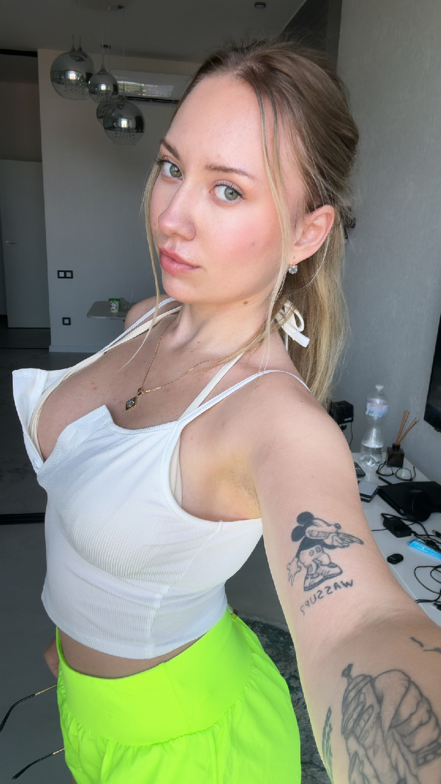 KateV in her underwear in Freetown