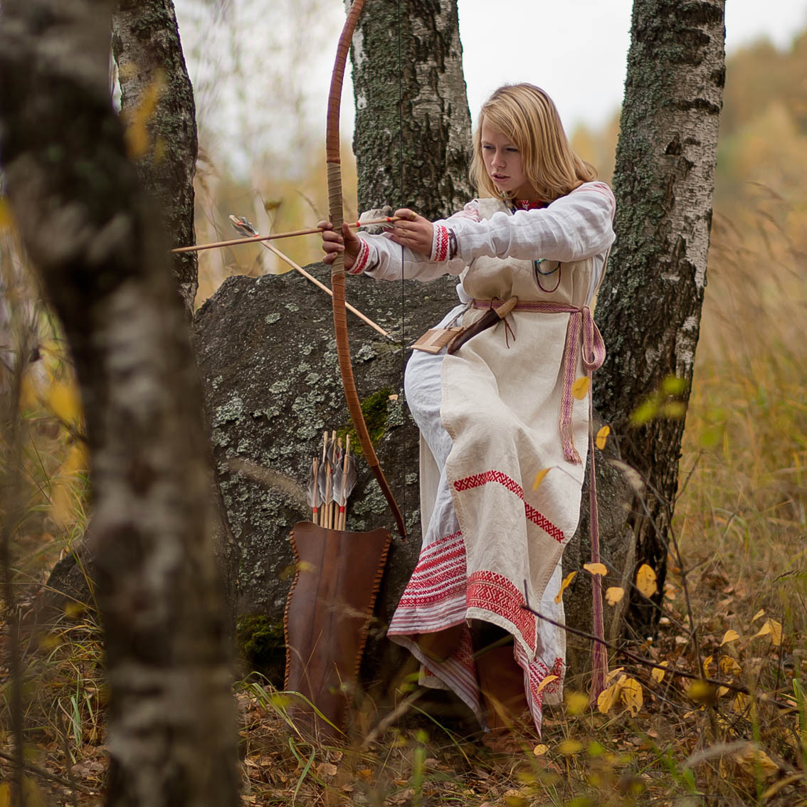 Sexy photo Girls in Slavic costumes in Freetown